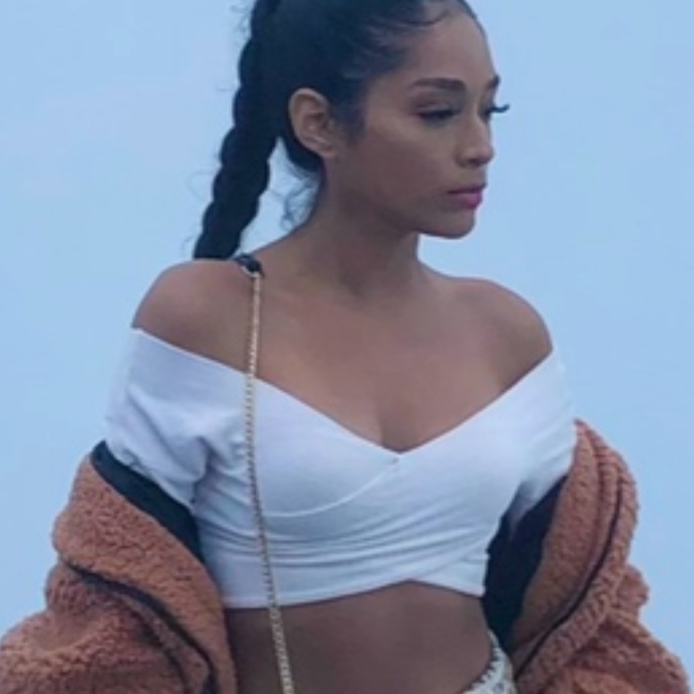 Fashion Nova White Off-Shoulder Crop Top